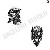 ANGELINO RUFOLO Ring ดีไซน์ Devil Warrior Movable แหวนผู้ชาย Stainless Steel 316L(สแตนเลสสตีล)คุณภาพเยี่ยม สีเงิน