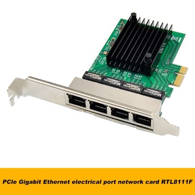 Pci-E X1 Gigabit Network Card Pci-Express 4 Port Ethernet Network Card Rtl8111F Ethernet Lan Card