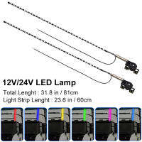 2Pcs 1224V รถ LED Whip ไฟ60ซม. กระพริบเสาอากาศไฟรถบรรทุก Running Streamer Light Trailer ติดตั้ง LED Pilot Pole Light