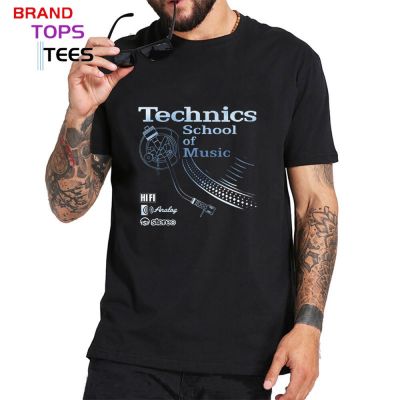 Retro Deejay Shirt Long Play Tshirt Technics School Of Music T Shirt Men Vintage Dj Music T-Shirt Hot Fashion Tops