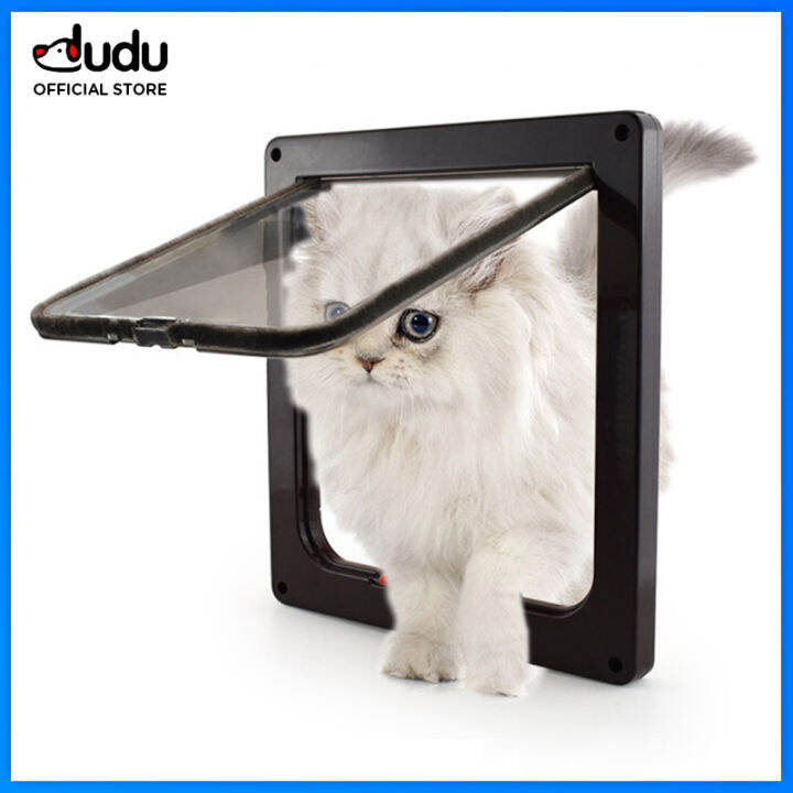 DUDU Pet Large Pet Door for Interior Exterior Doors Quiet 4 Way Locking