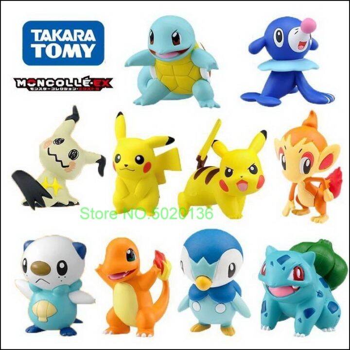 New Arrive Pokemon Action Figures Eevee Anime Bulbasaur Sun Moon Pikachu Charizard EX Squirtle