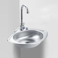 Stainless Steel Triangle Basin Corner Wall-Mounted Kitchen Vegetable Washing Sink Single Bowl Bathroom Wash Basins