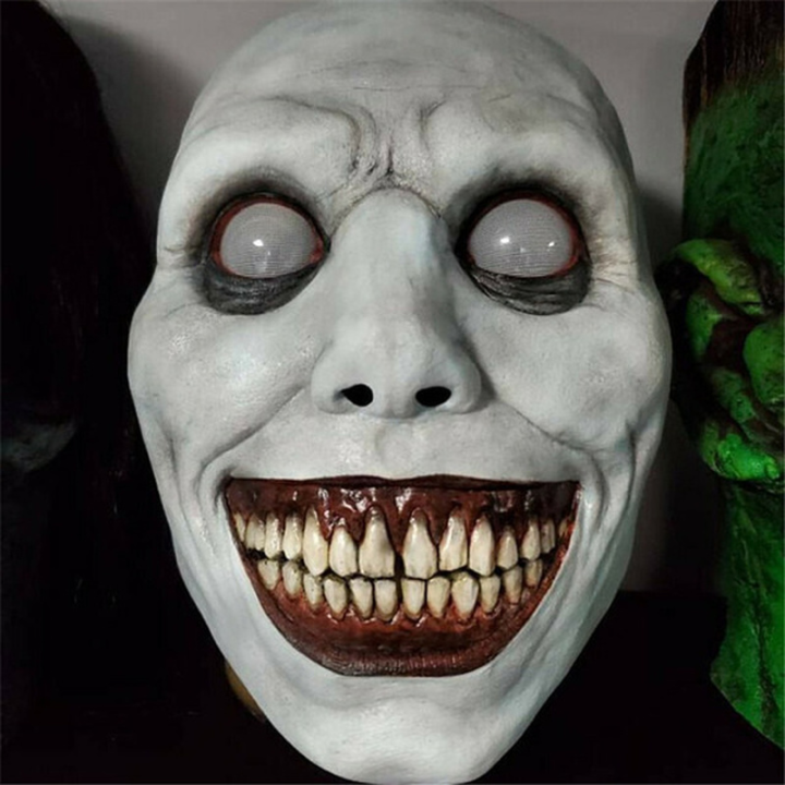 Halloween Demon Smile Mask Horror Mask Scary Face Cosplay Exorcist Spooky  Mask