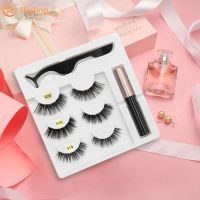 [COD]3pairsset Magnetic Eyelashes Eyeliner Set Natural Beauty Makeup Women Cosmetics Gift Travel