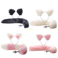 【CW】✴  Ears and Tail SetFurry for CAT Headband with TailKitten Anime  EarsHalloween Drop Shipping