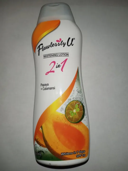 FLAWLESSLY U WHITENING LOTION/ 2 IN 1 /PAPAYA + CALAMANSI Lazada PH