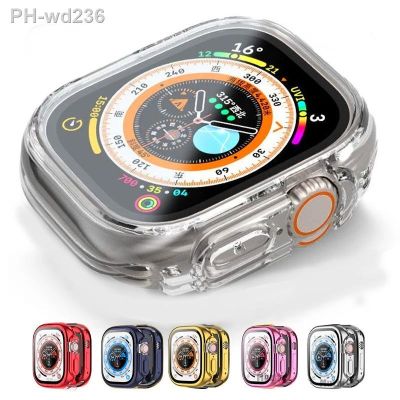 TPU Full Cover for Apple Watch Ultra Case 49mm 42mm 44mm 40mm 38mm Screen Protector iWatch series 8 7 6 5 4 3 SE cases 45mm 41mm