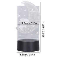 3D Light Moon Rabbit Night Light for Kids for Office for Bedroom