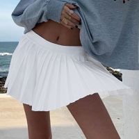 Summer Solid Color Pleated Sports Fashion Casual Pleated Skirt