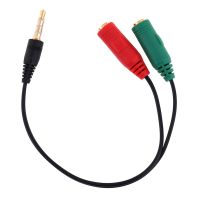 1pc 3.5mm Y Splitter Audio Mic Adapter Cable 1 Male To 2 Female For Headphone Phone