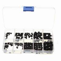 Hex Set Grub Screws Cup Gasket 200pcs Black Allen Head Socket Point Assortment Kit with Box For Home Tools