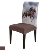【lz】⊙✹  Capa de cadeira de animais cavalo para sala de jantar capa de mesa cadeiras para cozinha toalha de mesa decoração de casa