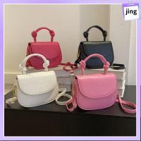 JING หนังพียู กระเป๋าสะพายไหล่แบบสั้น สีทึบทึบ เล็กๆน้อยๆ กระเป๋า Crossbody แฟชั่นสำหรับผู้หญิง สลิงกระเป๋าถุง ผู้หญิงผู้หญิงผู้หญิง