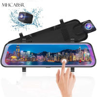 4K Dash Cam 10นิ้วกระจกรถยนต์ DVR Driving Recorder Full Touch Screen Stream Media DashCam กล้องมองหลัง24H ที่จอดรถ Monitor