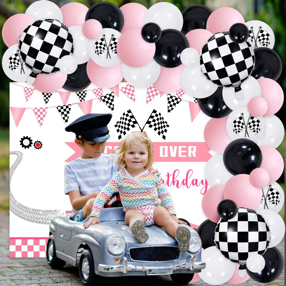 JOYMEMO Racing Car Birthday Party Decorations for Girls with Race ...