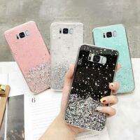 เคสซิลิโคนนิ่มสำหรับ SamsungS8เคสโทรศัพท์ฝาหลังกากเพชรส่องแสงเป็นประกายวิบวับ G950K ระดับไฮเอนด์หรูหราสำหรับ Samsung Galaxy S8 S 8 G950คลุมทั้งหมดเคสนิ่ม G950FD G950F