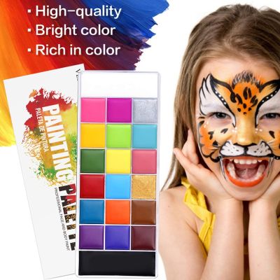 20 Colors Face Body Paint Kids Safe Flash Tattoo Oil
