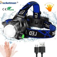 【CW】 Ultra Bright Headlamp IR Motion Sensor T6/L2/V6 LED Headlight Waterproof Head Lamp Head Torch 18650 Battery Camping Lamp