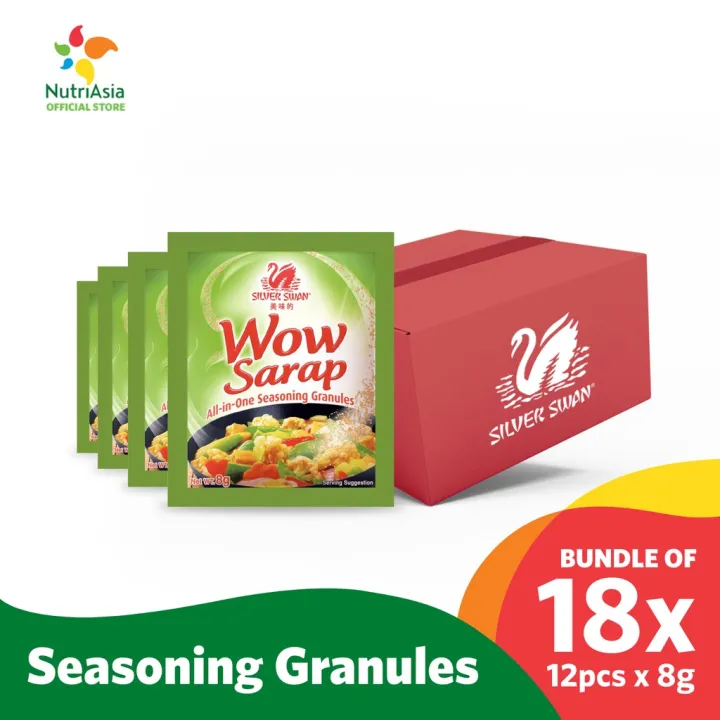 Silver Swan Wow Sarap Seasoning Granules 8g x 12 pcs Bundle of 18 ...