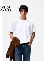 ✚ﺴ ZARA mens white short-sleeved T-shirt medium weight 1887400 250