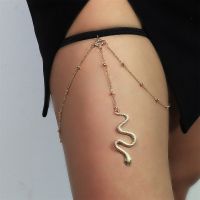 【CW】✱✸  Boho Thigh Chain Jewelry Elastic Force Snake Pendant Bohemia Fashion Multilayer