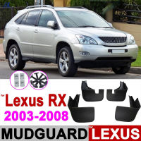 4Pcs Mud Flaps สำหรับ Lexus Harrier RX300 RX330 RX350 RX400h XU30 2003-2008 Mudflaps Splash Guards Mud Flap Mudguards Fender Matte