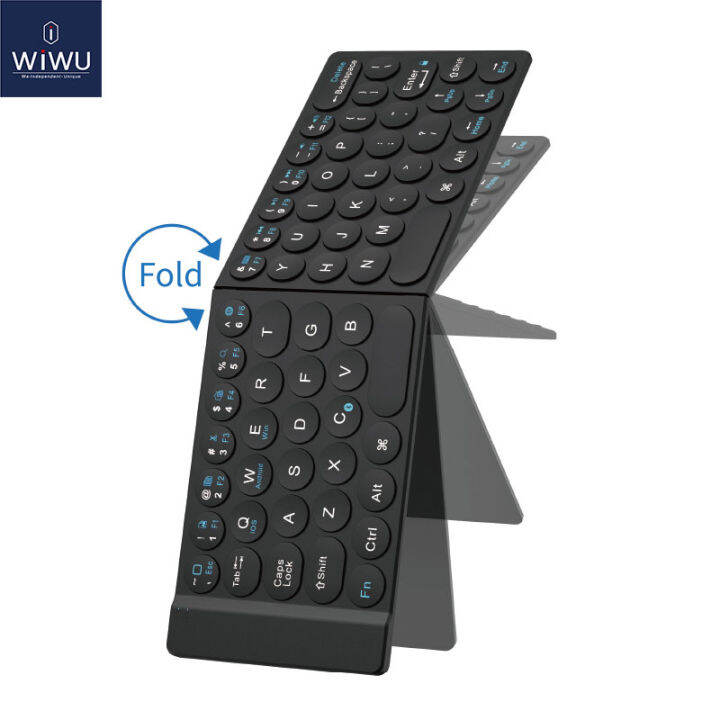 WIWU Foldable Bluetooth Keyboard Portable Wireless Keyboard with Stand