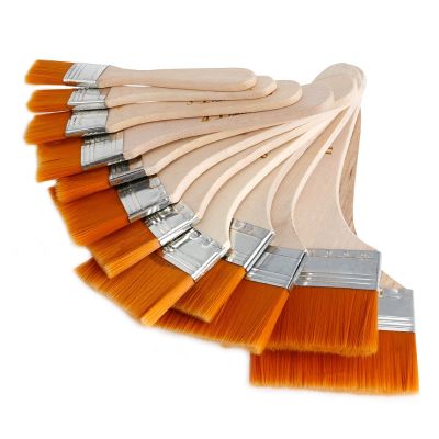 New 12Pcs Wooden Painting Brush Artists Acrylic Oil Painting Tool Art Supply Set Drop Shipping