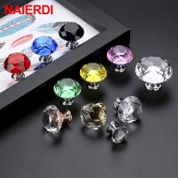 【YD】 NAIERDI 30mm Design Glass Knobs Cupboard Pulls Drawer Cabinet Handles Handle