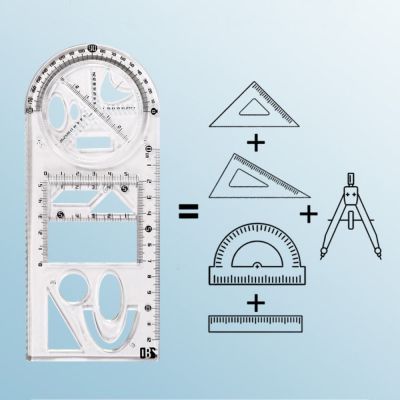 ：“{》 Stationery Geometric Drawing School Office Supplies Ruler Protractor Learning Measuring Tool Mathematics Ftion Ruler