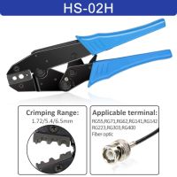 HS-05H Coaxial Cable crimping pliers set for RG55 RG58 RG59,62, relden 8279,8281,9231,9141 SMA/BNC connectors Ratchet tools Handtool parts Accessories