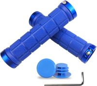 【CW】 latt Handlebar Grips Rubber Handle Grip for MTB/BMX with Plastic End Caps