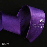 Men in Tie เนคไทสีม่วงเข้ม หน้ากว้าง 7 cm รุ่น Korean Silk