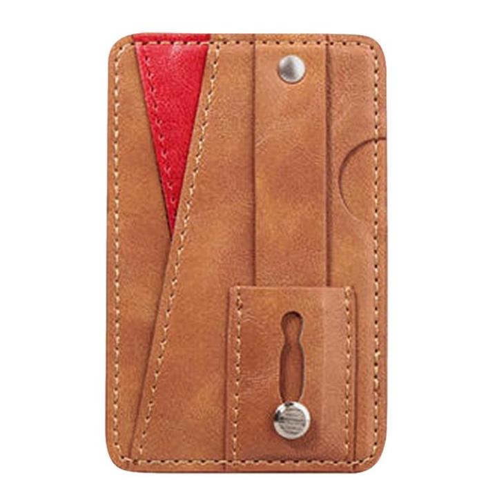 phone-card-holder-stick-on-adhesive-phone-wallet-multifunctional-bracket-leather-material-and-multiple-pockets-perfect-gift-for-loved-ones-colleague-or-friend-superb