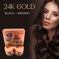 เจลKiss Beauty 89054-03A  24K GOLD 2 in 1  เจลไลเนอร์ที่มาพร้อม ที่ปัดคิ้วแบบฝุ่น ทาง่าย ติดทน ซื้อแค่ 1แต่ได้ถึง 2  มี2 เฉดสี ใน กล่อง  เดียว เจล