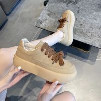 ✓❡  Platform Sneakers Womens Thick Sole Leather Sneaker  Woman Fashion Trainers Womens Platforms Shoe for