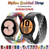 fgjdtrdh 20 22mm Nylon Braided Band for Samsung Watch 5 40 44mm 5 Pro 45mm Elastics Solo Loop Strap for Galaxy 4 40 44mm classic 42 46mm