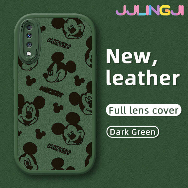 jlingji-เคสปลอกสำหรับ-samsung-a70-a70s-a71-4g-a72-4g-a72-5g-a73-5g-กระแสแฟชั่นลายมิกกี้เมาส์ใหม่ฝาครอบหนังดีไซน์ใหม่โทรศัพท์ดีไซน์ด้านข้างฝาครอบ-lensa-kontak-กล้องบางป้องกันเคสกันกระแทก