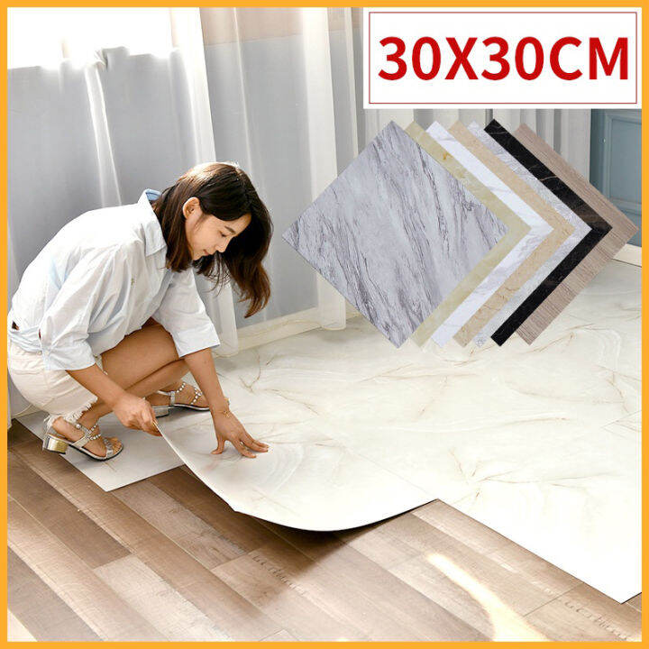 30x30cm Marble Vinyl tiles Floor Stickers Self Adhesive waterproof PVC