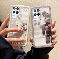 เคสคู่ Realme 9 5G Realme Narzo50 Pro 5G 4G Case อินเทรนด์ความนิยมในอินสตาแกรมเคสโทรศัพท์รูปหมีการ์ตูนสร้างสรรค์บางต่อต้านการวางเคสนิ่ม2022
