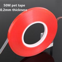 ♈ 50 meter/5 meter Strong 0.2mm Thick Acrylic Adhesive Double Sided Tape for phone Tablet Display Lens LCD Screen