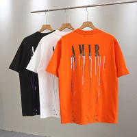 Summer Trend 1:1 T-shirt Graffiti Letter Printing Short Sleeve High Street Style Casual Loose Shirt Men Women Cotton Top Tees