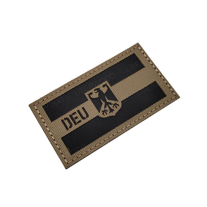 liberwood-เยอรมนี-eagle-สะท้อนแสง-deu-อินฟราเรด-ir-patch-deutschland-เยอรมันทหาร-multicam-ยุทธวิธี-badge-เสื้อผ้า-applique