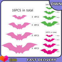 16ชิ้นสติ๊กเกอร์ติดผนังค้างคาวฮัลโลวีนนำมาใช้ใหม่ได้3D พีวีซีน่ากลัวค้างคาวสติ๊กเกอร์ภาพติดหน้าต่างสำหรับบ้านในร่มประตูกระจกหน้าต่างเครื่องตกแต่งฝาผนัง