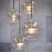 Nordic restaurant lights Kitchen bar office coffee shop creative LED glass hanging lamp bedroom bedside staircase pendant lights