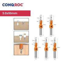 รูเรียวดอกสว่านเจาะอ่างเคาน์เตอร์สำหรับงานไม้สกรู5ขนาด Cutting-Diameter-10mm Yg8เหล็กคาร์ไบด์