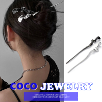 COCOJEWELRY เครื่องประดับผมสำหรับเดินทางกิ๊บติดผมโลหะสไตล์จีนแบบไม่สม่ำเสมอ