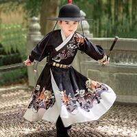 【Ready】? Boys Hanfu Childrens National School Clothes Ming Dynasty Jinyiwei Ancient Costumes Chinese Style Flying Fish Costumes 2023 Martial Arts Style Costumes