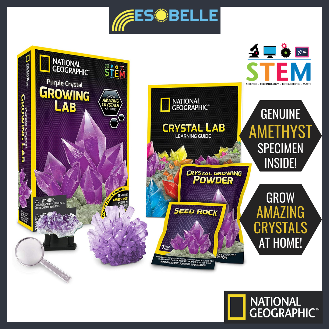 National Geographic Purple Crystal Growing Lab Stem Educational Activity for sale online 
